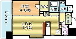 ミーナ原町 1LDKの間取図画像