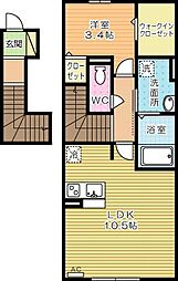オリオン 1LDKの間取図画像