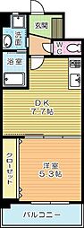 ルミエドール戸畑 1DKの間取図画像