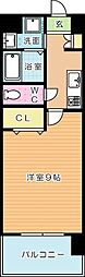 ダイモンヒルズ勝山公園 1Kの間取図画像