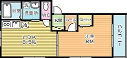 ナーセリーK3 1LDKの間取図画像