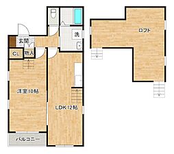 ケイズプレイス旦過 1LDKの間取図画像