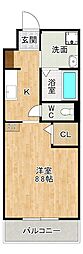 the STAGE 中津口 1Kの間取図画像