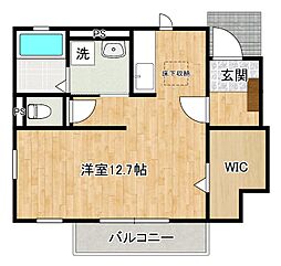 ハーモニーガーデン小文字2 ワンルームの間取図画像