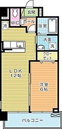 パークサイドヴィラ 1LDKの間取図画像