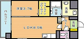 グランドハイツ黒崎  ｜ 福岡県北九州市八幡西区藤田２丁目（賃貸マンション1LDK・3階・35.10㎡） その2