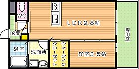 上の原コルティSMAい  ｜ 福岡県北九州市八幡西区中の原１丁目（賃貸アパート1LDK・1階・33.39㎡） その2