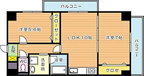 CONFORT SQUARE LUXE（コンフォートスクエア  ｜ 福岡県北九州市八幡東区春の町４丁目（賃貸マンション2LDK・4階・52.25㎡） その2