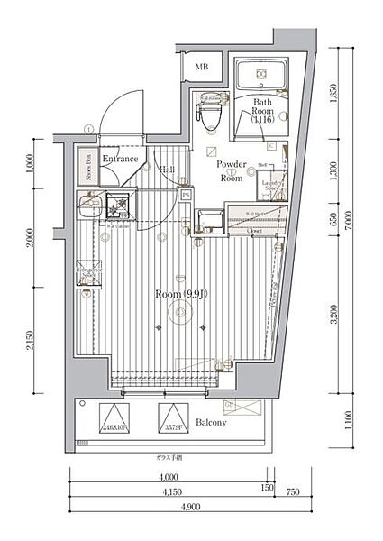 ミライズ東京EASTアネックス 803｜東京都墨田区八広2丁目(賃貸マンション1R・8階・27.32㎡)の写真 その2