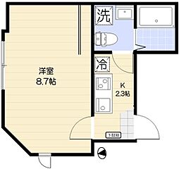 スワンハイム曳舟 1階1Kの間取り