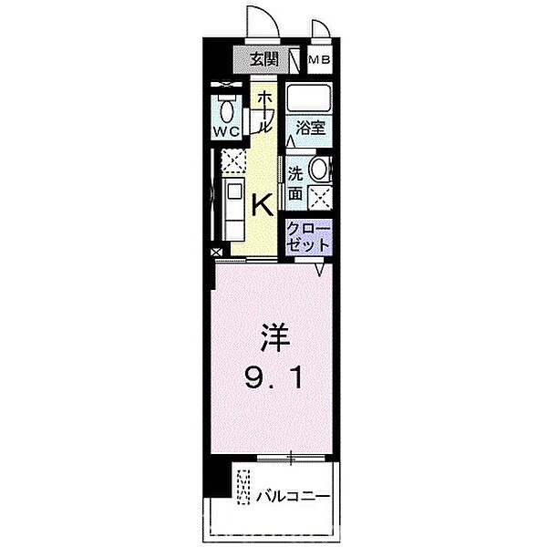 香川県高松市木太町(賃貸マンション1K・2階・30.96㎡)の写真 その2