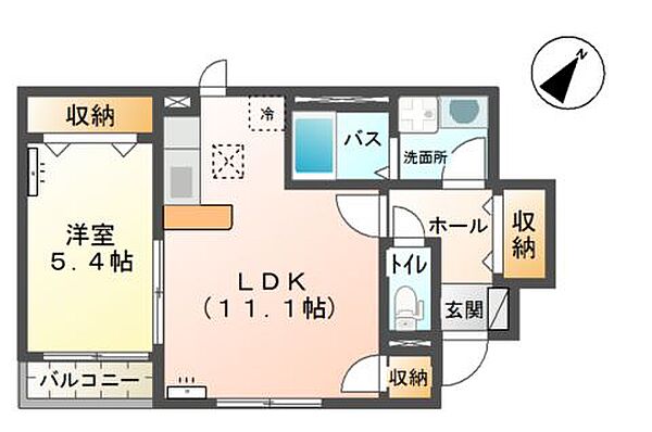 ＳＵＮＫＹＵ ｜香川県丸亀市今津町(賃貸アパート1LDK・1階・41.98㎡)の写真 その4