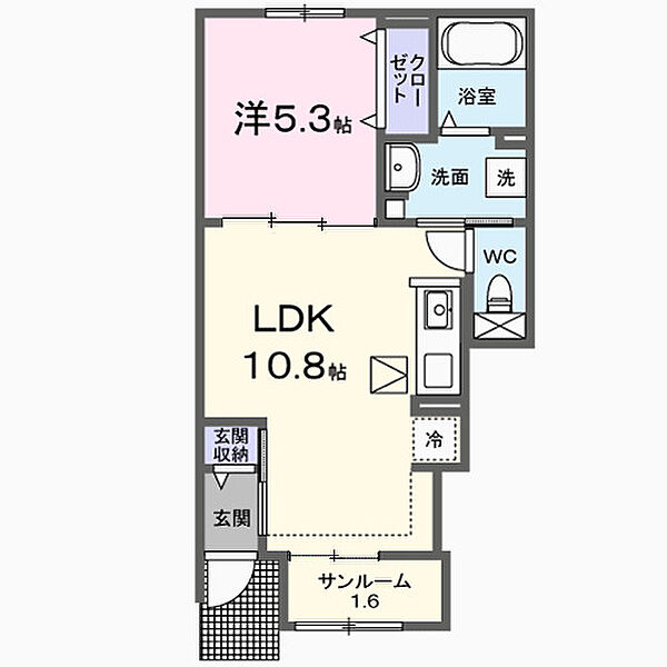 クラール勅使イーストＡ 103｜香川県高松市勅使町(賃貸アパート1LDK・1階・40.02㎡)の写真 その2