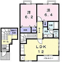 ハーモニーコーポ・21　Ｂ 203 ｜ 香川県高松市香川町川東下1350番地1（賃貸アパート2LDK・2階・65.64㎡） その2