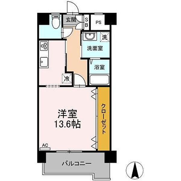 マンション　ベアーズクラブ ｜香川県高松市林町(賃貸マンション1R・4階・43.20㎡)の写真 その2