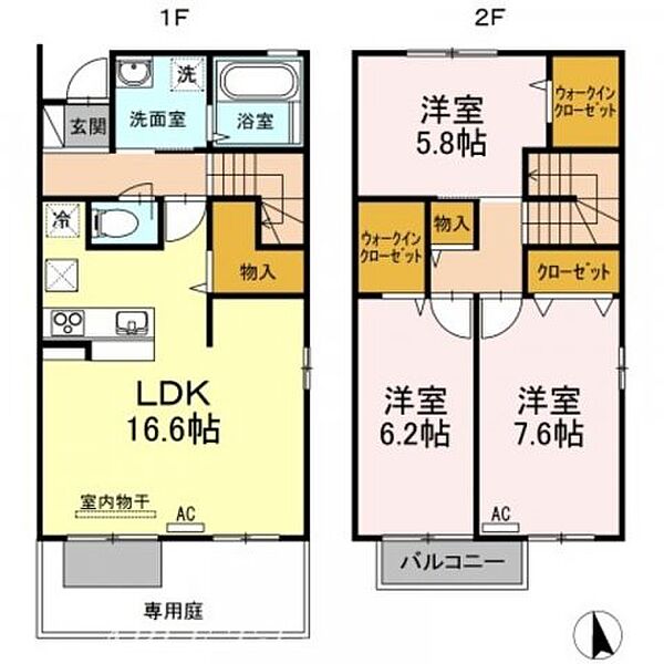 セジュール今里　Ｂ棟 ｜香川県高松市今里町1丁目(賃貸テラスハウス3LDK・1階・91.02㎡)の写真 その2