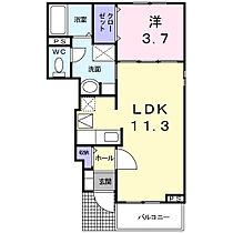 サニーロードＡ 104 ｜ 香川県高松市六条町1423番地1（賃貸アパート1LDK・1階・37.13㎡） その2