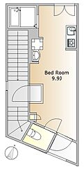 ホークパレス中目黒 ワンルームの間取図画像
