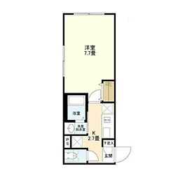 WELLSQUAREISM武蔵小山WEST 1Kの間取図画像