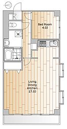 東大井シティハウス 1LDKの間取図画像