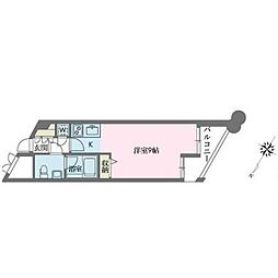 ドゥーエ学芸大学 ワンルームの間取図画像