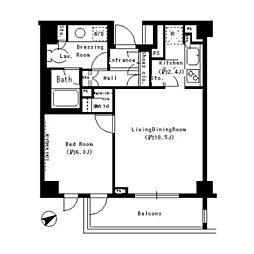 パークアクシス学芸大学 1LDKの間取図画像