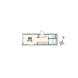 世田谷区下馬1丁目アパート ワンルームの間取図画像