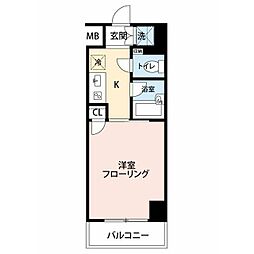 ルーブル学芸大学参番館 1Kの間取図画像