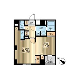 ユニフォート目黒中町 1LDKの間取図画像