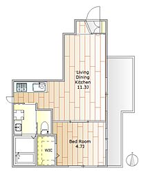 Cocotto学芸大学 1LDKの間取図画像