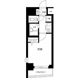 プレール武蔵小山弐番館 1Kの間取図画像