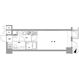 ル・リオン品川二葉 1Kの間取図画像