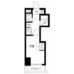 ロイヤルパレス目黒 1Kの間取図画像