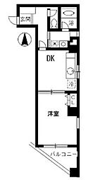 エルカスティージョムサシ 4階1DKの間取り