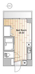 ハイム吉野 ワンルームの間取図画像