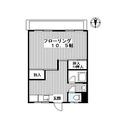 目黒第一マンション 1DKの間取図画像