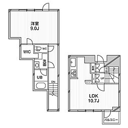 アーバンフラッツ目黒本町 1LDKの間取図画像