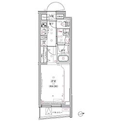 クレイシア祐天寺 1Kの間取図画像