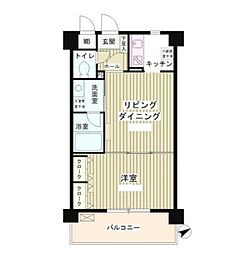 ルミエール祐天寺 1LDKの間取図画像