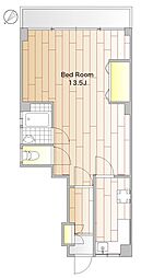 ハナブサマンション 1Kの間取図画像