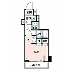 Jパーク青葉台2 ワンルームの間取図画像