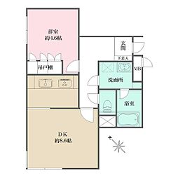藤和シティコープ桜新町 1LDKの間取図画像