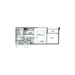 スカーラ代官山 1LDKの間取図画像