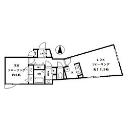 アートフル渋谷松見坂 1LDKの間取図画像