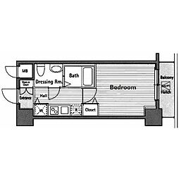 グランド・ガーラ西麻布 1Kの間取図画像