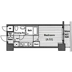 グランド・ガーラ西麻布 1Kの間取図画像