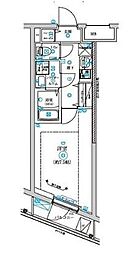 RELUXIA不動前 1Kの間取図画像