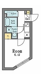 LEGALANDNISHIKOYAMAANNEX 1Kの間取図画像