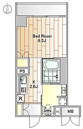 RoyalResidence下目黒 1Kの間取図画像