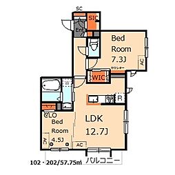 間取図画像 2LDK